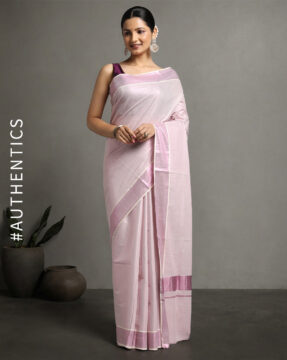 Onion Shade Tissue Saree – Fancy Pallu for Festive Look - Suju Sarees