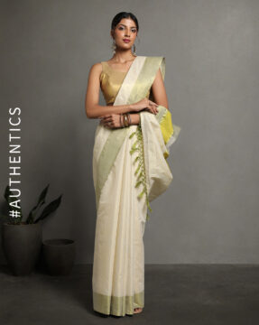Tissue Silk Saree – Fancy Pallu and Tussels - Suju Sarees