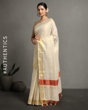 Handcrafted Tissue Saree Fancy Pallu - Suju Sarees